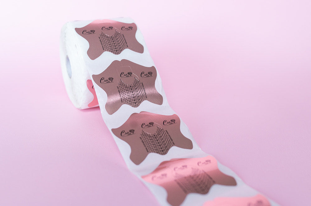 Rose Gold Schablonen – Short, 500 Stück