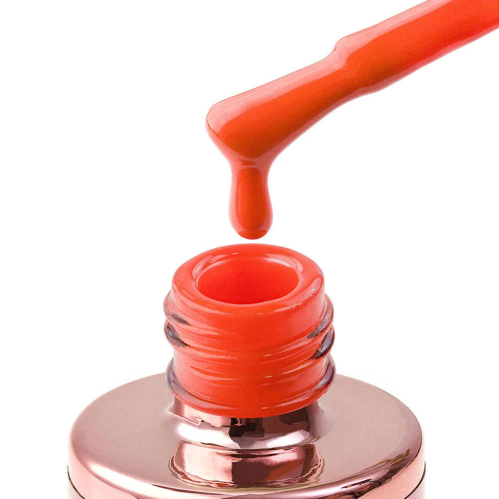 Hot Girl 8 ml – Neon korallrot-oranger Gel-Lack mit Sunset-Glow