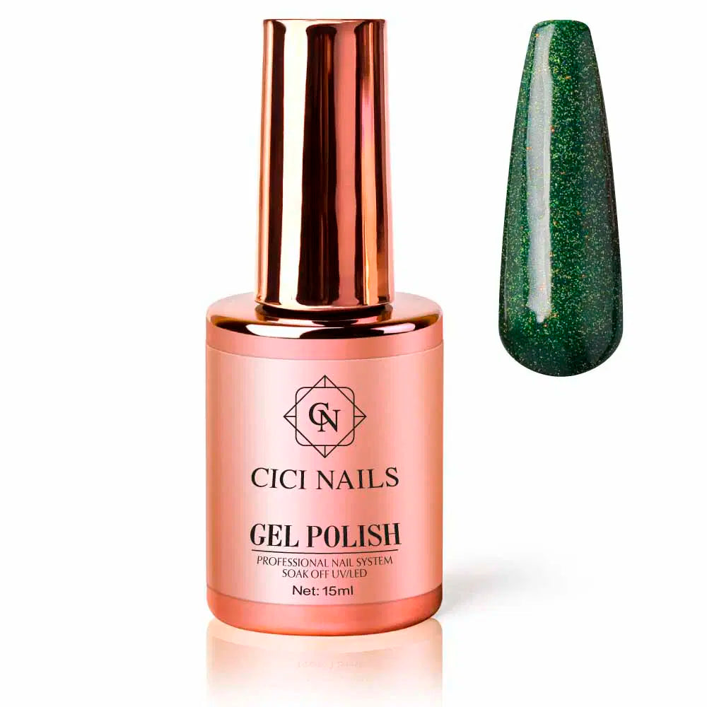 167 – Spruce Garland 15 ml Grüner Nagellack mit schimmerndem Glanz