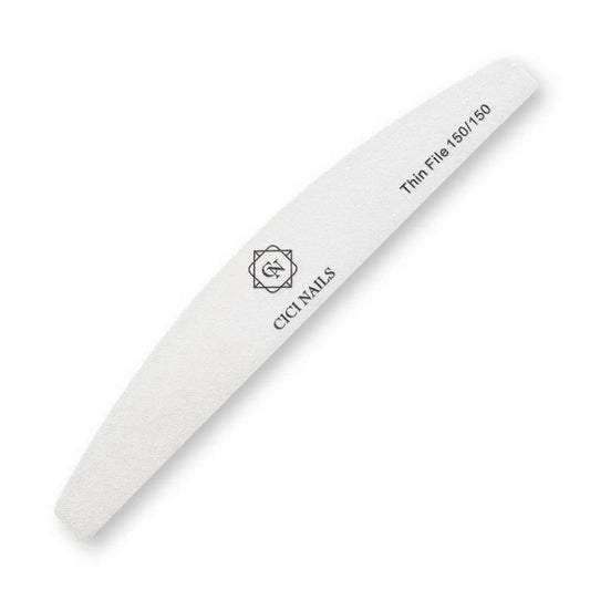 Thin halfmoon wooden file white 150/150