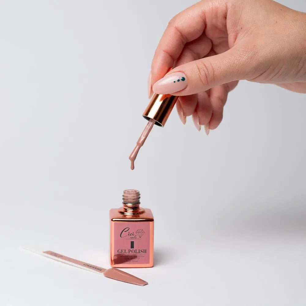 Caramel 15 ml – Langanhaltender Gel-Lack in einem warmen Karamellton