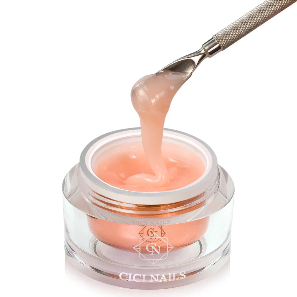 JAM SILKY PEACH – Pfirsichfarbenes Nude Builder Gel mit Silk-Effekt