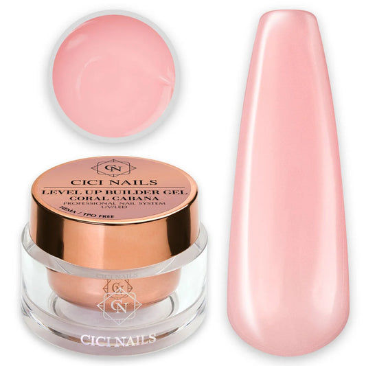 LEVEL UP Coral Cabana – pfirsichfarbener Nude-Aufbaugel