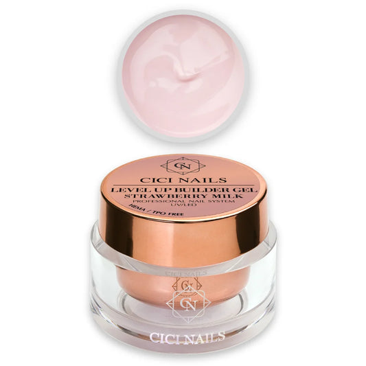 LEVEL UP Strawberry Milk – Aufbaugel in milchig-nude Nuance