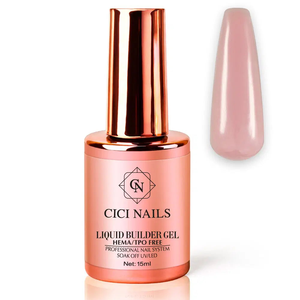 Liquid Builder Gel Pink 15ml hema/tpo free