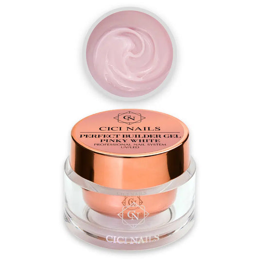 PERFECT PINKY WHITE – milchig-weißes Aufbaugel mit einem Hauch Rosé